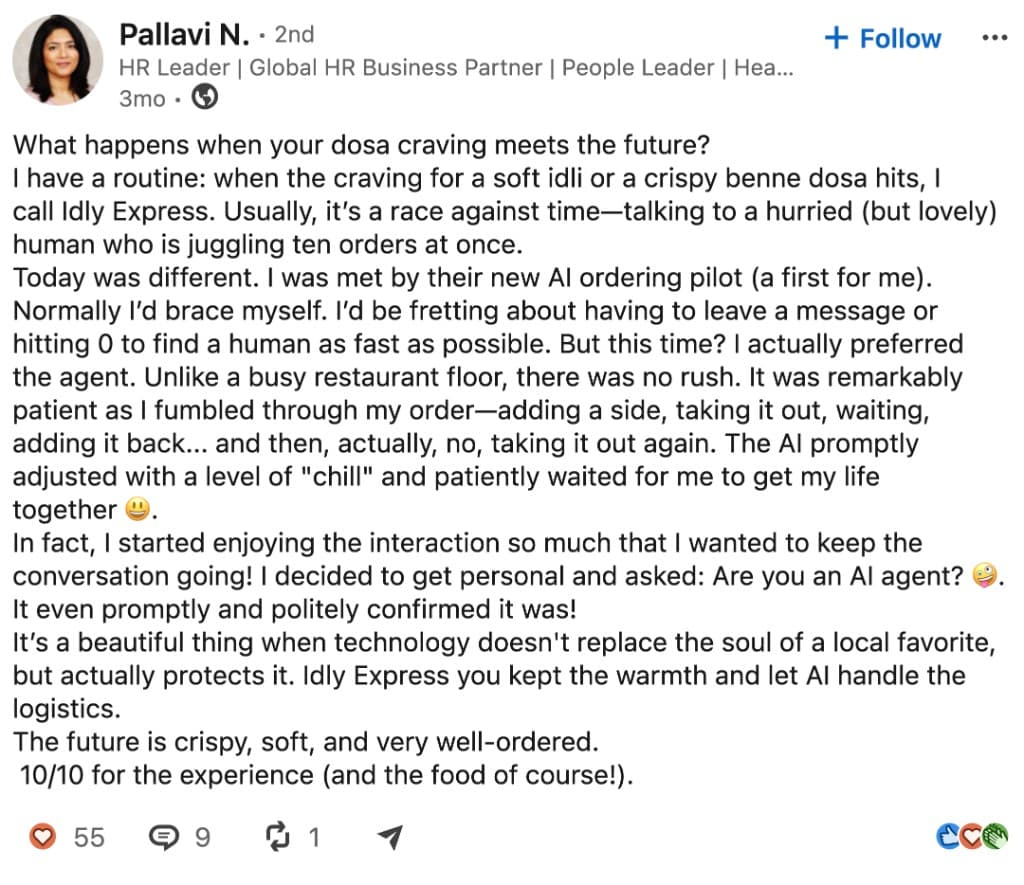 Hari K. Srinivasan LinkedIn testimonial about Mylapore